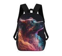 sinyumoney 3D Printed Children's Backpack Galaxy Dog Animal School Backpack High Capacity Travel Book Bags for Boys Elementary And Middle School Students 17inch
