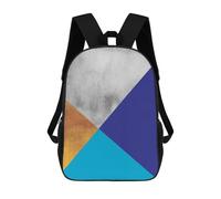 sinyumoney 3D Printed Children's Backpack Geometric Art B School Backpack High Capacity Travel Book Bags for Boys Elementary And Middle School Students 17inch