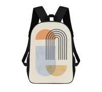 sinyumoney 3D Printed Children's Backpack Geometric Shapes 07 Travel Lightweight School Bag Fashion School Backpack for Kids School Students 17inch