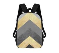 sinyumoney 3D Printed Children's Backpack Geometric Traces 4 School Backpack High Capacity Travel Book Bags for Boys Elementary And Middle School Students 17inch
