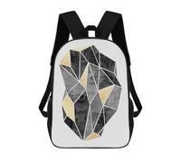 sinyumoney 3D Printed Children's Backpack Golden Diamond Travel Lightweight School Bag Fashion School Backpack for Kids School Students 17inch