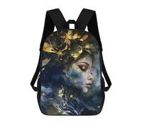 sinyumoney 3D Printed Children's Backpack Golden Gilded Stars School Backpack High Capacity Travel Book Bags for Boys Elementary And Middle School Students 17inch