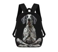 sinyumoney 3D Printed Children's Backpack Great Dane Yoga Relax Travel Lightweight School Bag Fashion School Backpack for Kids School Students 17inch