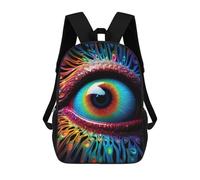 sinyumoney 3D Printed Children's Backpack Human Eye Travel Lightweight School Bag Fashion School Backpack for Kids School Students 17inch