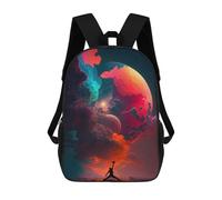 sinyumoney 3D Printed Children's Backpack Journey Beyond The Stars School Backpack High Capacity Travel Book Bags for Boys Elementary And Middle School Students 17inch