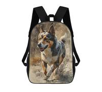 sinyumoney 3D Printed Children's Backpack Joyful Bound School Backpack High Capacity Travel Book Bags for Boys Elementary And Middle School Students 17inch