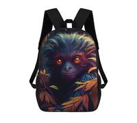 sinyumoney 3D Printed Children's Backpack Jungle Guardian Mystical Beast Travel Lightweight School Bag Fashion School Backpack for Kids School Students 17inch