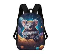 sinyumoney 3D Printed Children's Backpack Koala Smilling Sweety School Backpack High Capacity Travel Book Bags for Boys Elementary And Middle School Students 17inch