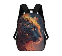 sinyumoney 3D Printed Children's Backpack Leopard Cheetah Jaguars Travel Lightweight School Bag Fashion School Backpack for Kids School Students 17inch