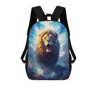 sinyumoney 3D Printed Children's Backpack Lion Roar Travel Lightweight School Bag Fashion School Backpack for Kids School Students 17inch