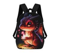 sinyumoney 3D Printed Children's Backpack Magical Dragon Holding Crystal School Backpack High Capacity Travel Book Bags for Boys Elementary And Middle School Students 17inch