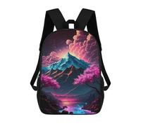 sinyumoney 3D Printed Children's Backpack Magical Mountain Sunset Travel Lightweight School Bag Fashion School Backpack for Kids School Students 17inch