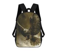 sinyumoney 3D Printed Children's Backpack Majestic Eagle in Flight Travel Lightweight School Bag Fashion School Backpack for Kids School Students 17inch