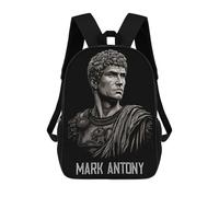 sinyumoney 3D Printed Children's Backpack Mark Antony Travel Lightweight School Bag Fashion School Backpack for Kids School Students 17inch