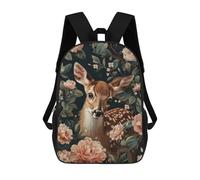 sinyumoney 3D Printed Children's Backpack Meadow Fawn Travel Lightweight School Bag Fashion School Backpack for Kids School Students 17inch