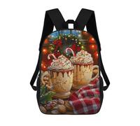 sinyumoney 3D Printed Children's Backpack Merry Christmas School Backpack High Capacity Travel Book Bags for Boys Elementary And Middle School Students 17inch