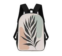 sinyumoney 3D Printed Children's Backpack Minimalist Floral A58 School Backpack High Capacity Travel Book Bags for Boys Elementary And Middle School Students 17inch