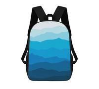 sinyumoney 3D Printed Children's Backpack Minimalist Landscape School Backpack High Capacity Travel Book Bags for Boys Elementary And Middle School Students 17inch