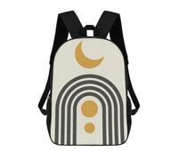 sinyumoney 3D Printed Children's Backpack Minimalist Lines 07 School Backpack High Capacity Travel Book Bags for Boys Elementary And Middle School Students 17inch