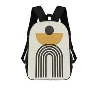 sinyumoney 3D Printed Children's Backpack Minimalist Lines 23 School Backpack High Capacity Travel Book Bags for Boys Elementary And Middle School Students 17inch