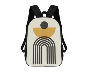 sinyumoney 3D Printed Children's Backpack Minimalist Lines 23 School Backpack High Capacity Travel Book Bags for Boys Elementary And Middle School Students 17inch