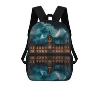 sinyumoney 3D Printed Children's Backpack Morgan Academy Dundee School Backpack High Capacity Travel Book Bags for Boys Elementary And Middle School Students 17inch