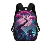 sinyumoney 3D Printed Children's Backpack Mystical Tree 10 School Backpack High Capacity Travel Book Bags for Boys Elementary And Middle School Students 17inch