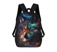 sinyumoney 3D Printed Children's Backpack Nebula Wolf V1 School Backpack High Capacity Travel Book Bags for Boys Elementary And Middle School Students 17inch