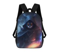 sinyumoney 3D Printed Children's Backpack Ninja Owl School Backpack High Capacity Travel Book Bags for Boys Elementary And Middle School Students 17inch