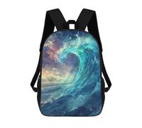 sinyumoney 3D Printed Children's Backpack Oceans Fury School Backpack High Capacity Travel Book Bags for Boys Elementary And Middle School Students 17inch