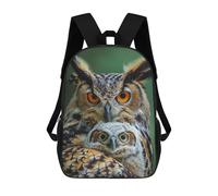 sinyumoney 3D Printed Children's Backpack Owl Animal Family Travel Lightweight School Bag Fashion School Backpack for Kids School Students 17inch