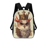 sinyumoney 3D Printed Children's Backpack Owl Supernaturalism School Backpack High Capacity Travel Book Bags for Boys Elementary And Middle School Students 17inch