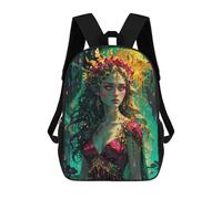 sinyumoney 3D Printed Children's Backpack Persephone Queen of Dual Realms School Backpack High Capacity Travel Book Bags for Boys Elementary And Middle School Students 17inch