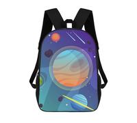 sinyumoney 3D Printed Children's Backpack Planetary Journey School Backpack High Capacity Travel Book Bags for Boys Elementary And Middle School Students 17inch