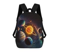 sinyumoney 3D Printed Children's Backpack Planetary Odyssey in Space Travel Lightweight School Bag Fashion School Backpack for Kids School Students 17inch