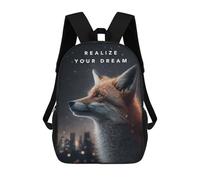sinyumoney 3D Printed Children's Backpack Realize Your Dream School Backpack High Capacity Travel Book Bags for Boys Elementary And Middle School Students 17inch