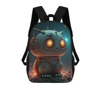 sinyumoney 3D Printed Children's Backpack Robotic Cat in Space -2 School Backpack High Capacity Travel Book Bags for Boys Elementary And Middle School Students 17inch