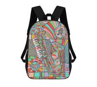 sinyumoney 3D Printed Children's Backpack Saxophone Keyboard School Backpack High Capacity Travel Book Bags for Boys Elementary And Middle School Students 17inch