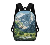sinyumoney 3D Printed Children's Backpack Sierra Nevada National Park Spain School Backpack High Capacity Travel Book Bags for Boys Elementary And Middle School Students 17inch