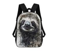 sinyumoney 3D Printed Children's Backpack Sloth Slow And Steady Travel Lightweight School Bag Fashion School Backpack for Kids School Students 17inch