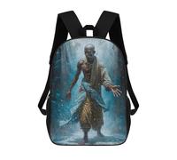 sinyumoney 3D Printed Children's Backpack Snowy Monk's Serenity Travel Lightweight School Bag Fashion School Backpack for Kids School Students 17inch