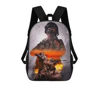 sinyumoney 3D Printed Children's Backpack Soldiers Army Travel Lightweight School Bag Fashion School Backpack for Kids School Students 17inch