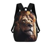 sinyumoney 3D Printed Children's Backpack The King Forest School Backpack High Capacity Travel Book Bags for Boys Elementary And Middle School Students 17inch