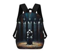 sinyumoney 3D Printed Children's Backpack The Monument to The First Lie - The One Who Lowered His Gaze Travel Lightweight School Bag Fashion School Backpack for Kids School Students 17inch