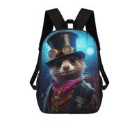 sinyumoney 3D Printed Children's Backpack The Time Dooker Travel Lightweight School Bag Fashion School Backpack for Kids School Students 17inch