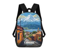 sinyumoney 3D Printed Children's Backpack Ushuaia, Argentina School Backpack High Capacity Travel Book Bags for Boys Elementary And Middle School Students 17inch