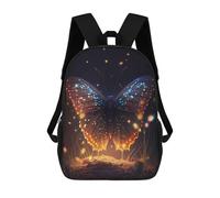 sinyumoney 3D Printed Children's Backpack Visionary Butterfly Travel Lightweight School Bag Fashion School Backpack for Kids School Students 17inch