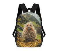 sinyumoney 3D Printed Children's Backpack Wild Scottish Haggis Travel Lightweight School Bag Fashion School Backpack for Kids School Students 17inch