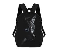 sinyumoney 3D Printed Children's Backpack Wolf in The Dark Travel Lightweight School Bag Fashion School Backpack for Kids School Students 17inch