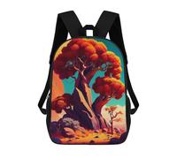 sinyumoney 3D Printed Children's Backpacks Autumnal Fantasy Landscape Book Bags Boy Girl Kids School Backpack With Big Pockets for Kids School 17inch